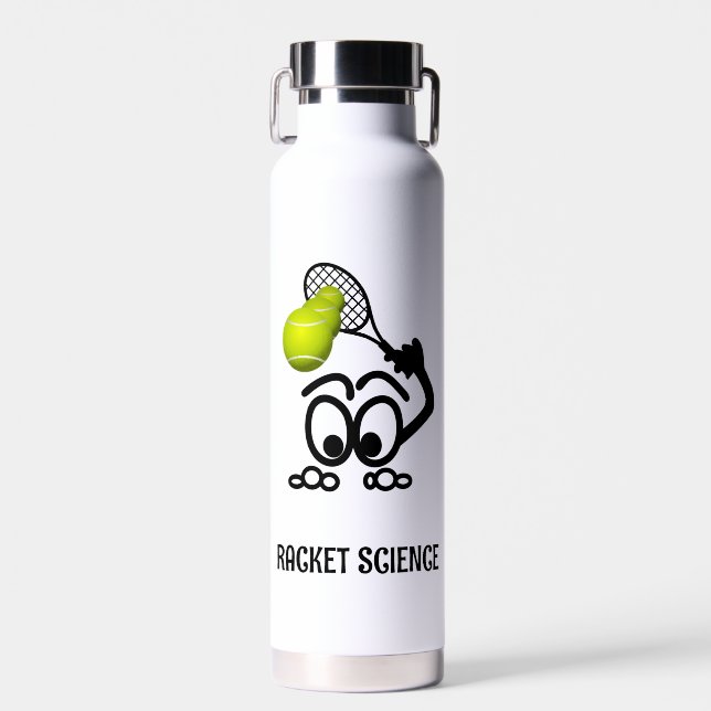 Botella De Agua Jugador de tenis gracioso de Racket Science (Delantero)