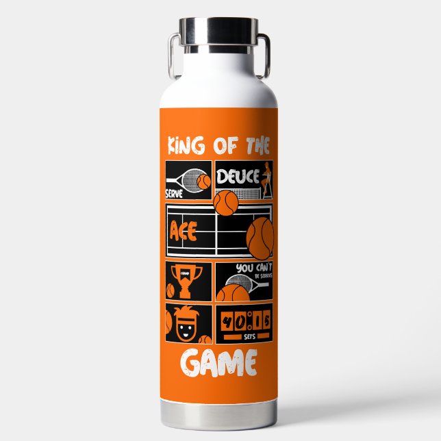 Botella De Agua Jugador de tenis juvenil camiseta (Delantero)