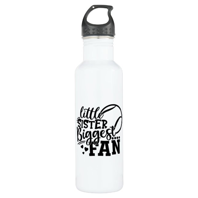 Botella De Agua Jugador de tenis | Pequeña hermana mayor fanática  (Anverso)