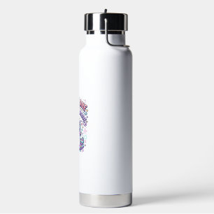 Botella De Agua Jugador Unicornio Modo Unicornio Estilo Retro Gráf