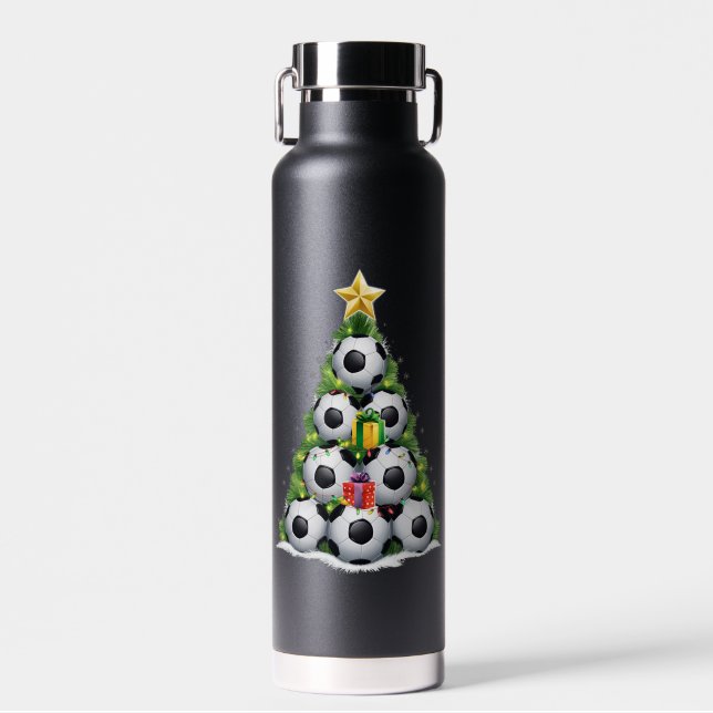 Botella De Agua Jugadores de navidad de fútbol niños (Delantero)