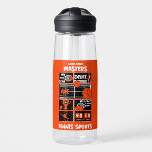 Botella De Agua Jugadores de tenis en silla de ruedas