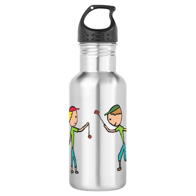 Botella De Agua Jugando a los ahorristas (Anverso)