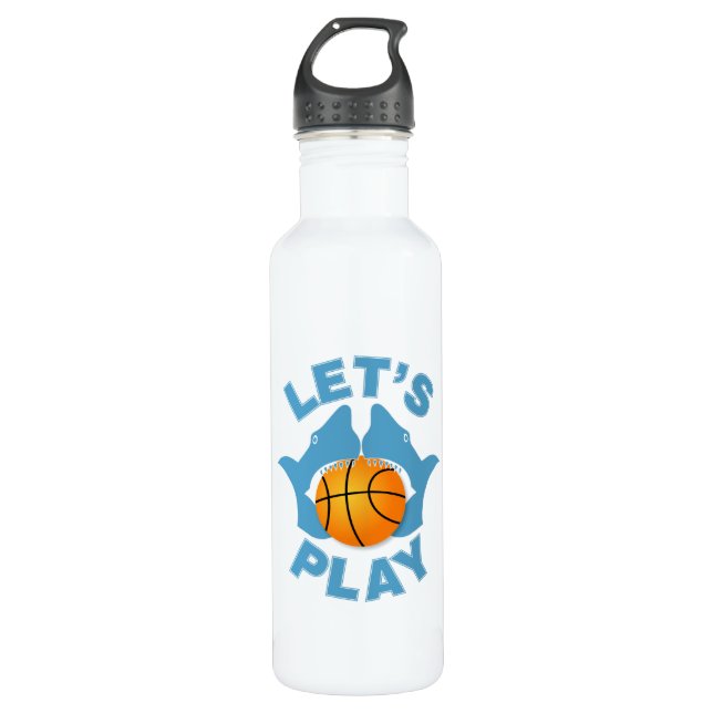 Botella De Agua Juguemos al baloncesto (Anverso)
