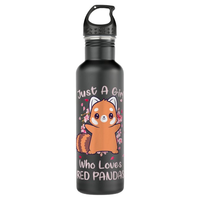 Botella De Agua Just A Girl Who Loves Red Pandas  (Anverso)