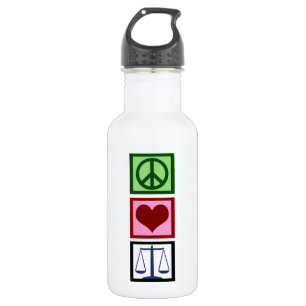 Botella De Agua Justicia del amor de la paz