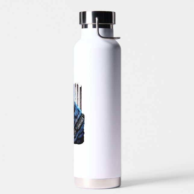 Botella De Agua K9 Pastor de Policía Alemana Perro Bandera delgada (Izquierdo)