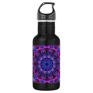 Botella De Agua Kaleidoscope Apofisis Mandala Corazones