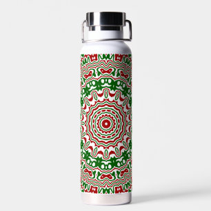 Botella De Agua Kaleidoscopio Navideño Festivo Divertido y Alocado