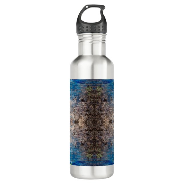 Botella De Agua Kaleidoskopisch abstrakt bunt bohemien mandala (Anverso)