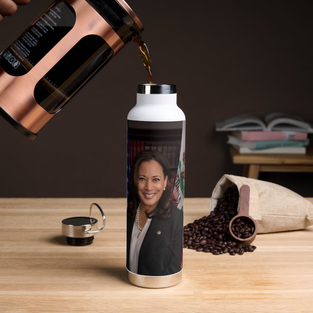 Botella De Agua Kamala Harris Candidato a presidente US 2024 (Café)