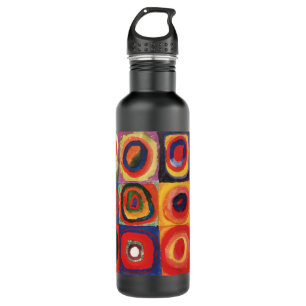 Botella De Agua Kandinsky Farbstudie Quadrate Squares Círculos Art