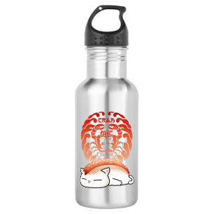 Botella De Agua Kani Crab Sushi Cat
