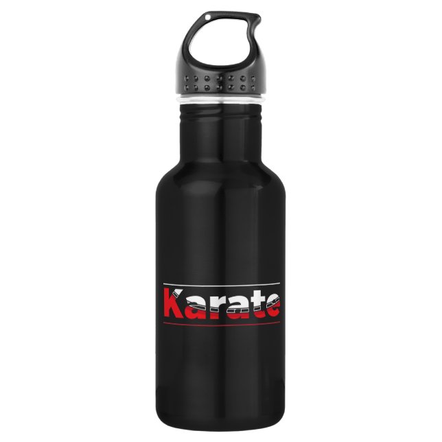 Botella De Agua Karate Martial Arts Red (Anverso)