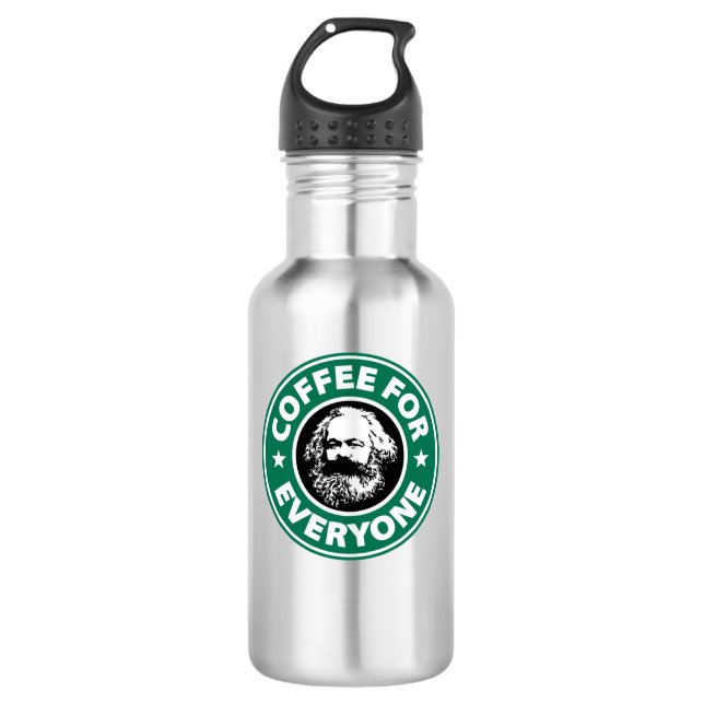 Botella De Agua Karl Marx - Socialist Coffee  (Anverso)