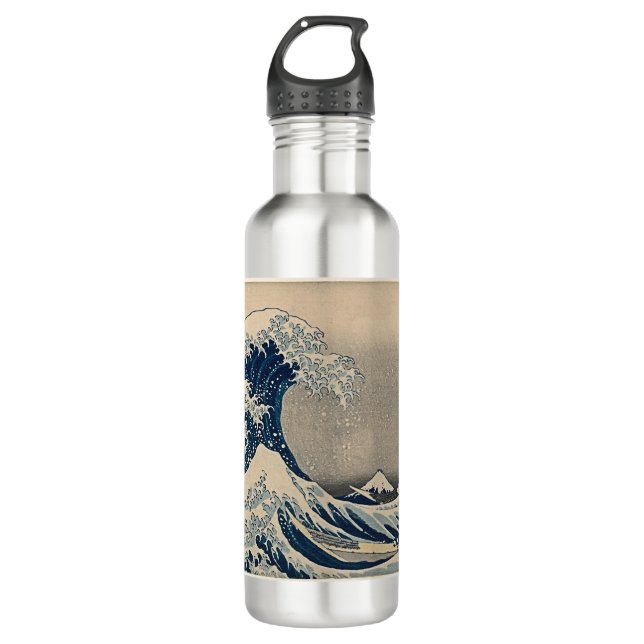 Botella De Agua Katsushika Hokusai. La gran ola de Kanagawa (Anverso)