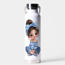 Kawaii Anime Girl Water Bottle