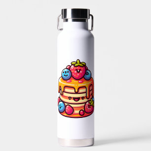 Botella De Agua Kawaii Pancake Desayuno lindo Diseño de comida