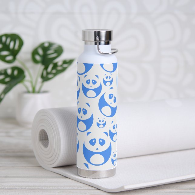 Botella De Agua Kawaii Panda Baby Blue and White Pattern Wireless (Yoga)
