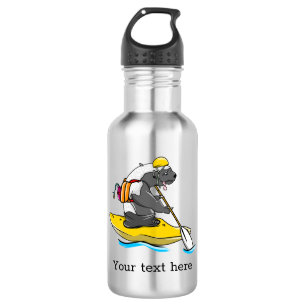 Botella De Agua Kayak de agua blanca con tejón de miel