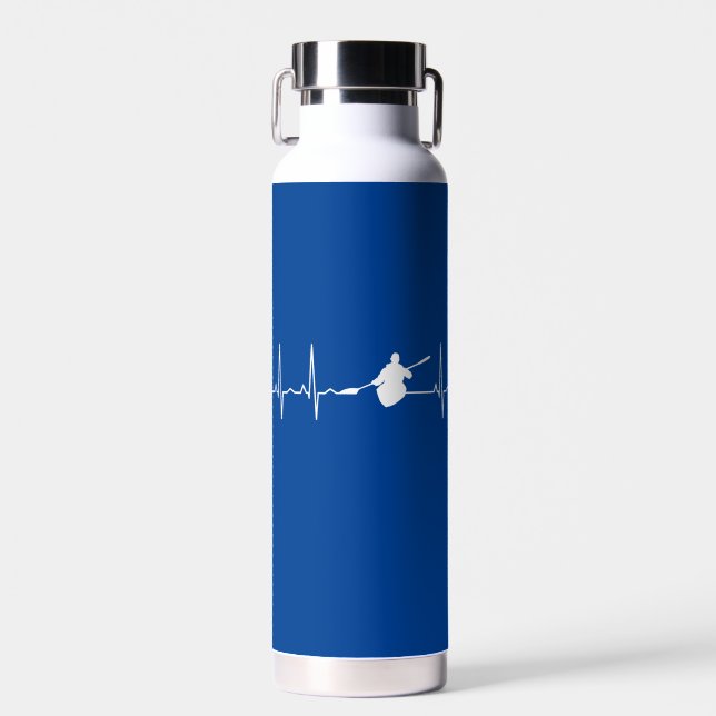 Botella De Agua Kayaking Heartbeat (Delantero)