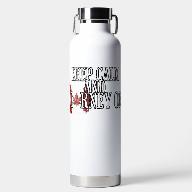 Botella De Agua Keep Calm and Carney On (Delantero)