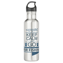 Botella De Agua Keep calm and go for fishing