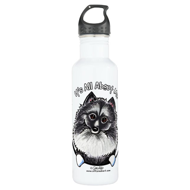 Botella De Agua Keeshond IAAM (Anverso)