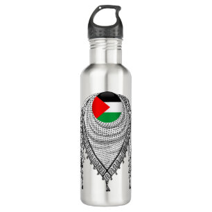 Botella De Agua Keffiyeh palestino Scarf tejido tradicional