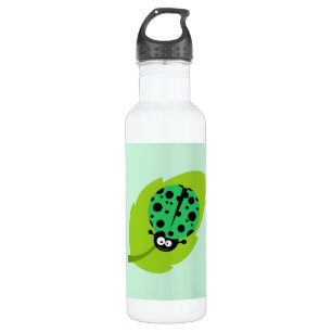 Botella De Agua Kelly Green Ladybug