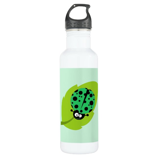 Botella De Agua Kelly Green Ladybug (Anverso)