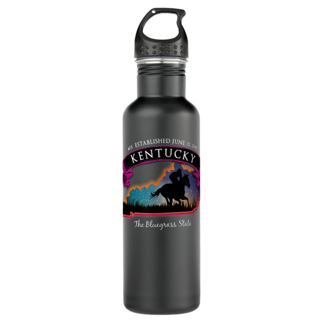 Botella De Agua Kentucky Horse Carreras Souvenir  (Anverso)