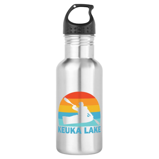 Botella De Agua Keuka Lake New York Kayak (Anverso)