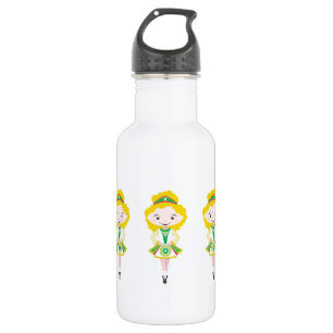 Botella De Agua KIDLETS irlandés bailarina de pelo rubio rubio
