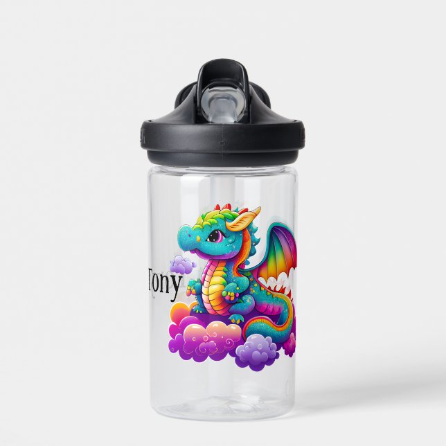 Botella De Agua Kids Blue Dragon Personaliza (Delante)