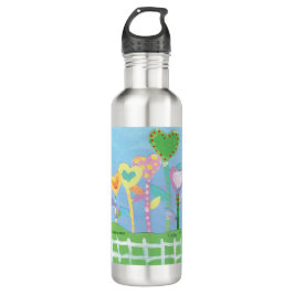 Botella De Agua KidsArt para CHOC - Corazones con valla para bolet