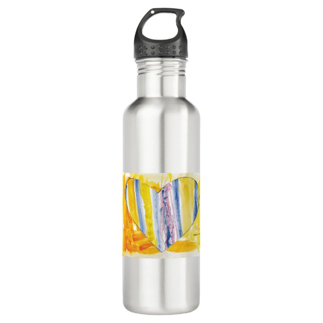Botella De Agua KidsArt para CHOC - Gran Corazón (Anverso)