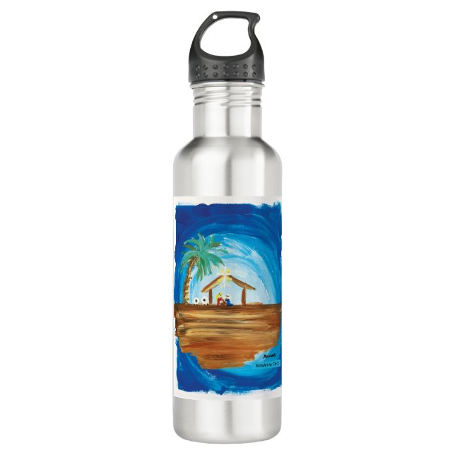 Botella De Agua KidsArt para Choc - Paz en la Tierra (Anverso)