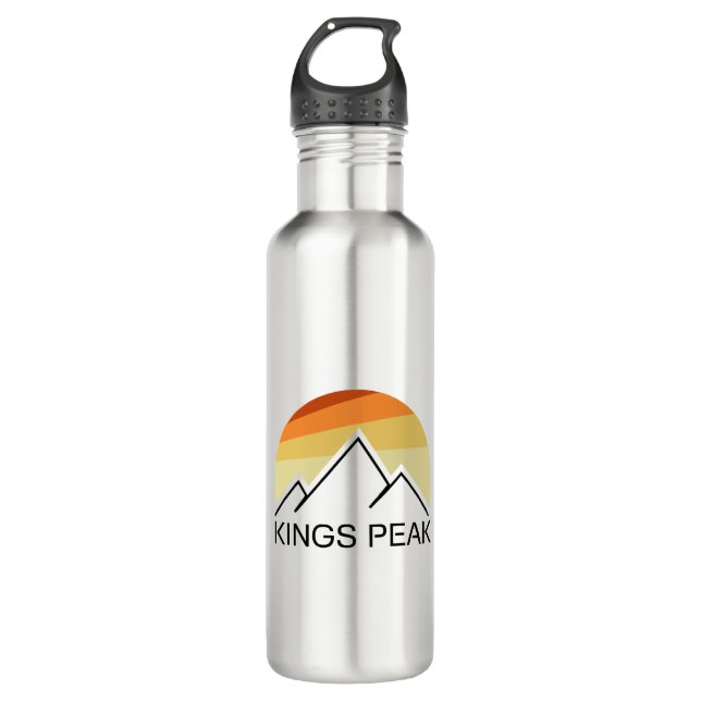 Botella De Agua Kings Peak Utah Retro (Anverso)
