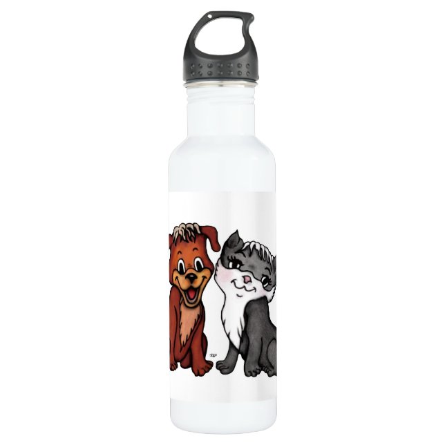 Botella De Agua Kitty y Puppy (Anverso)