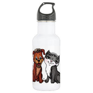 Botella De Agua Kitty y Puppy