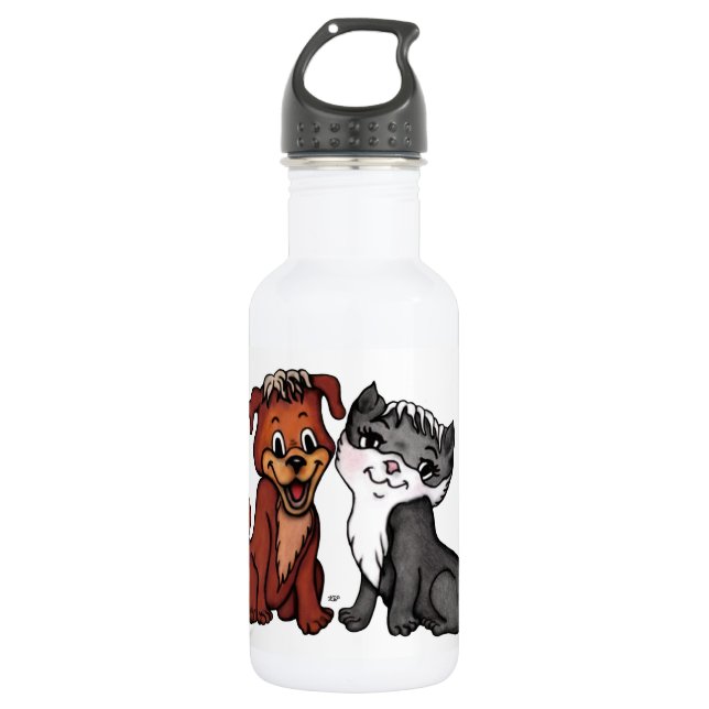 Botella De Agua Kitty y Puppy (Anverso)