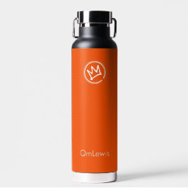 Botella De Agua KNOW THYSELF: Minimalist Executive Flask in Orange