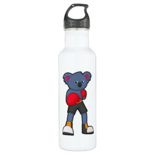 Botella De Agua Koala en boxeo con guantes de boxeo