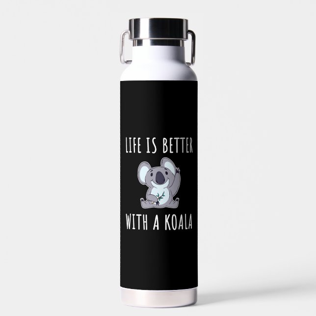 Botella De Agua Koala - La Vida Es Mejor Con Un Koala (Delantero)