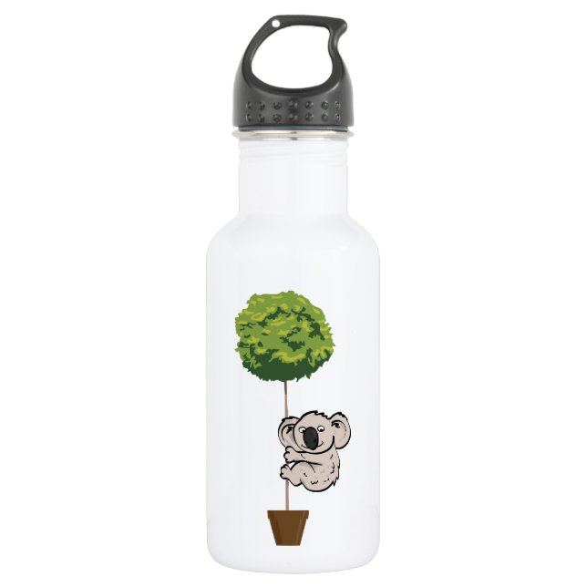 Botella De Agua Koala linda en el árbol (Anverso)