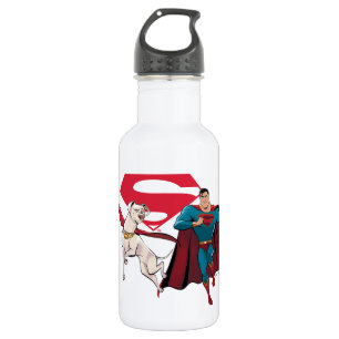 Botella De Agua Krypto y Superman