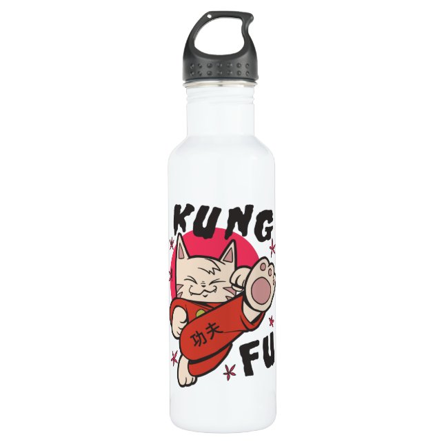 Botella De Agua Kung Fu Cat (Anverso)