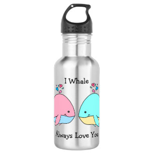 Botella De Agua La ballena siempre te ama Kawaii