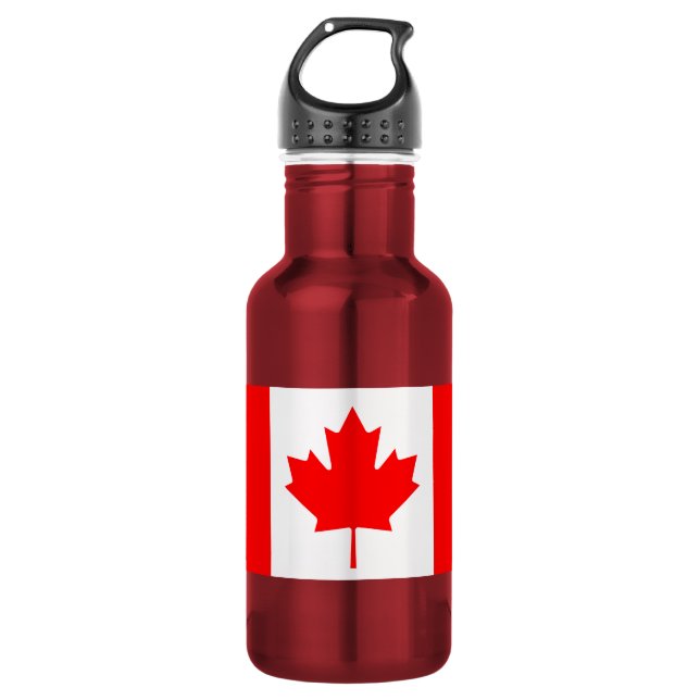 Botella De Agua La bandera canadiense - recuerdo de Canadá (Anverso)